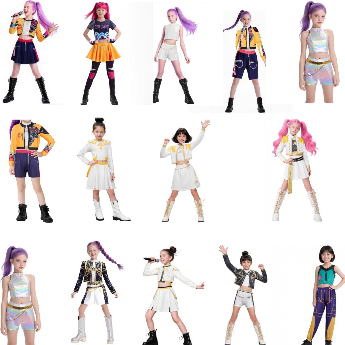 2025热门 K-POP猎魔女团鲁米cos服 韩流巨星佐伊米拉二次元周边套