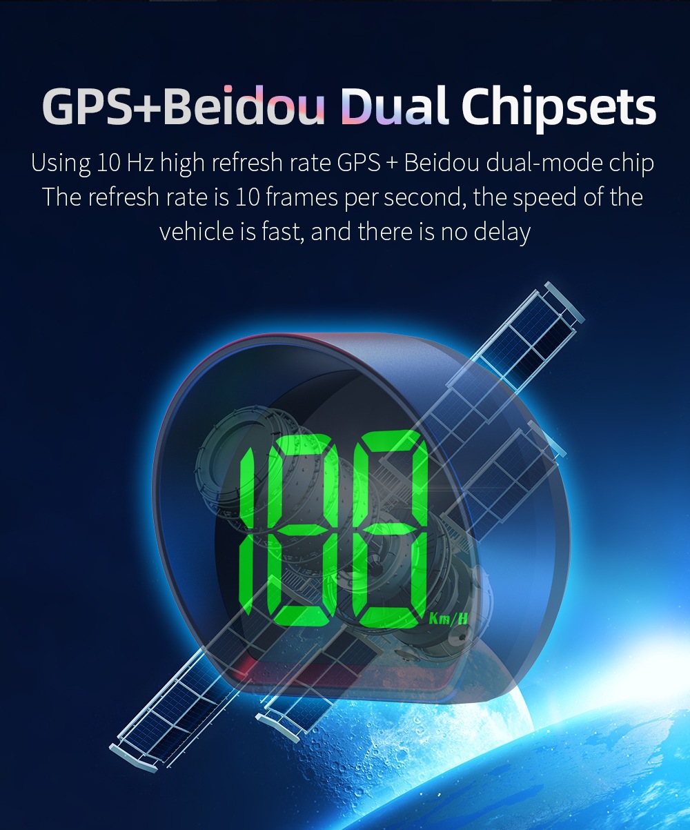 Smart X3 car HUD head-up display, new energy vehicle instrument cluster, GPS speedometer, HUD cycling computer, dual-mode GPS and Beidou