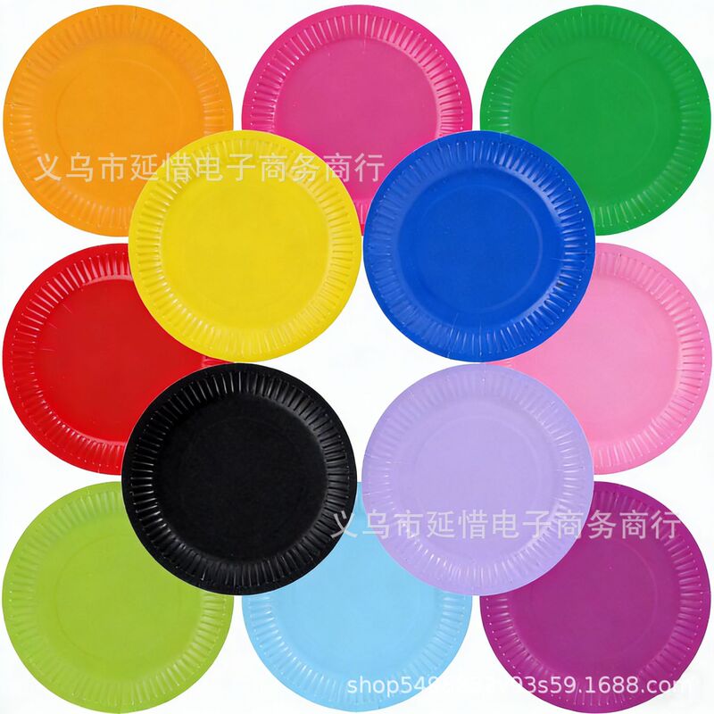 Disposable Paper Plates, Round Plates, Pure White and Colorful, for Kindergarten Children's DIY Activities, Paper Plates for Diy, Wholesale from Manufacturer Disposable Paper Plates, Round Plates, Pure White and Colorful, for Kindergarten Children's DIY Activities, Paper Plates for Diy, Wholesale from Manufacturer