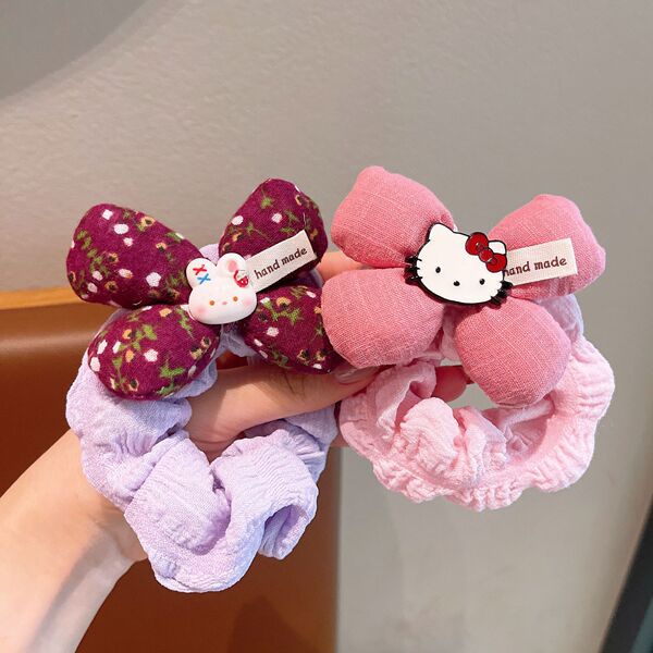 Demi-season children's cute hairgrip with bow