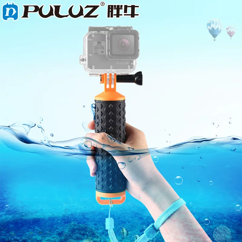 Puluz жирная корова dji osmo action аксессуары gopro плавучая штанга для дайвинга ручной плавучий селфи-палка