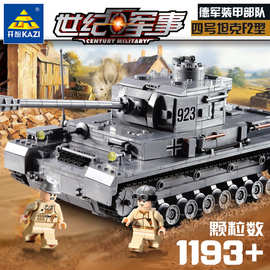 开智82011男孩益智玩具二战军事模型德国四号坦克F2拼装积木批发
