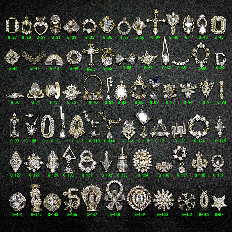 High-end Private Nail Art Shop Real Gold Zircon Nail Drill Super Flash Luxury Nail Decoration Flash Huazi Nail Art Jewelry High-end Private Nail Art Shop Real Gold Zircon Nail Drill Super Flash Luxury Nail Decoration Flash Huazi Nail Art Jewelry