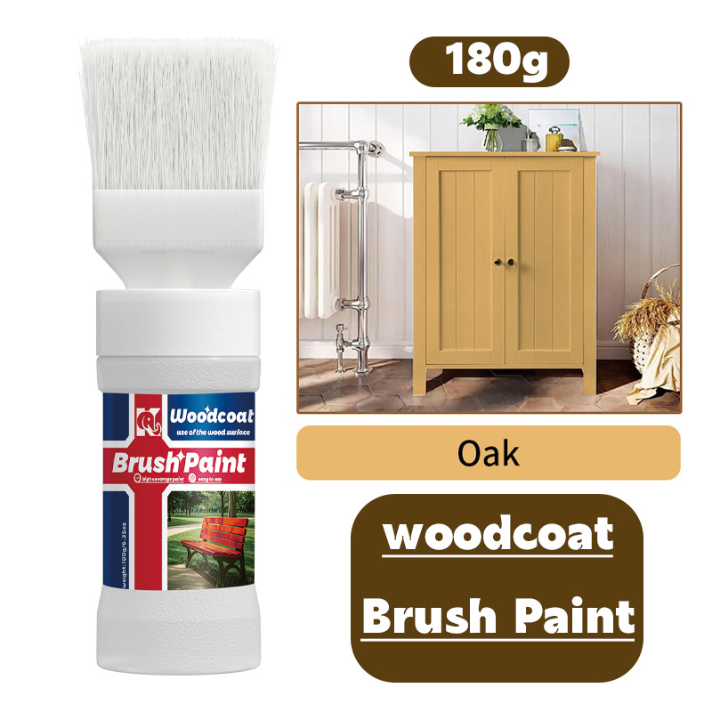 오크색 180g 목재 브러시 페인트, 단일 브러시 옵션 도구