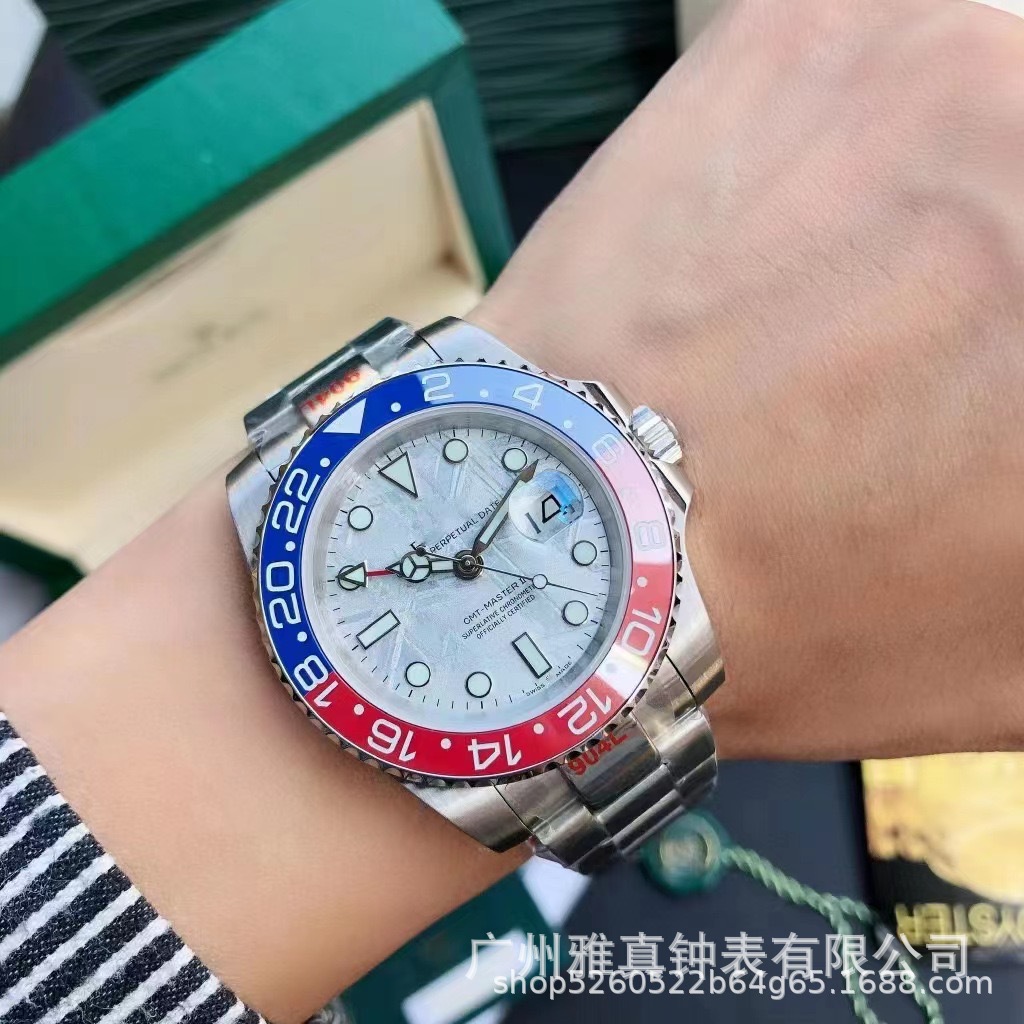 Aliexpress Cross-Border Hot Sale: Gmt Series Men's Business Casual Luxury Fully Automatic Mechanical Men's Watch Dropshipping