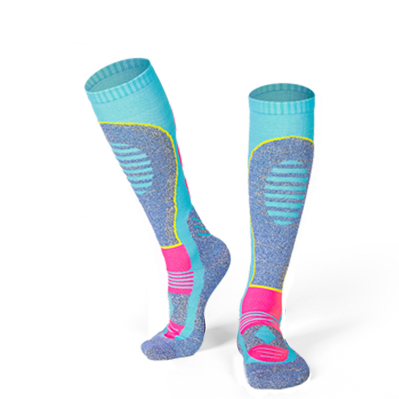 2019 nuevos calcetines largos de esquí de invierno montañismo calcetines de senderismo engrosados con toalla para hombres y mujeres sobre la rodilla calcetines de nieve