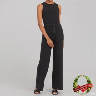 2023 Spring/Summer New Versatile European and American Fashion Slimming Casual Women's Sleeveless Solid Color Commuter Jumpsuit