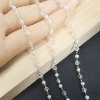 3mm pearl crystal silver