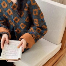 2024初冬新款小众花朵立体洋气短款外套女上衣女外套秋冬款