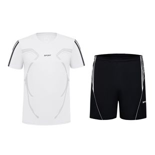 Summer Sports Suit Men's Short-Sleeved Sportswear Youth Shorts Large Size Loose Casual Summer Wear Casual and Versatile
