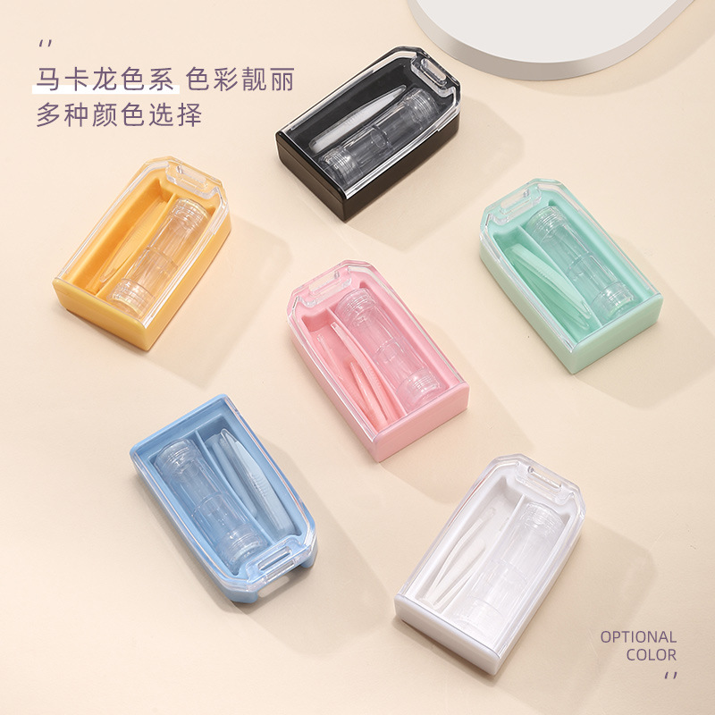隐形眼镜盒美瞳盒子便携收纳盒高级感伴侣盒轻便眼形小巧简约可爱