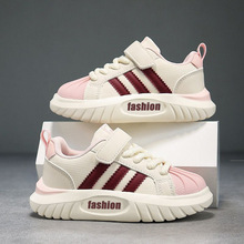 女童休闲运动鞋2025新款春秋儿童板鞋男童贝壳头防滑学生百搭板鞋