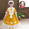 Dress, summer small princess costume, skirt, Lolita style, Korean style, suitable for teen, with short sleeve