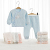 Children's autumn demi-season corduroy keep warm pijama for new born, 0-3 month