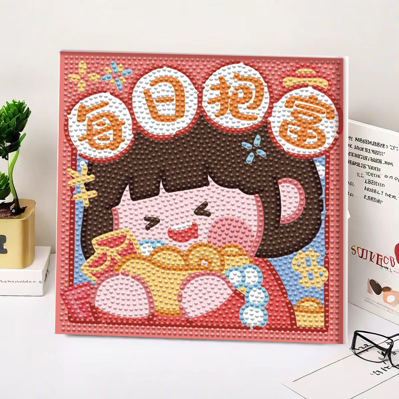 Dibujo adhesivo de diamantes de dibujos animados con marco de fotos Diamante de punto hecho a mano para niños fabricante de pintura de diamantes de bricolaje Kulomic Mario