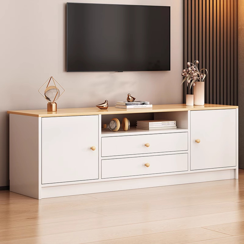 电视柜客厅小户型落地简约现代2025新款储物柜卧室原木色电视机柜