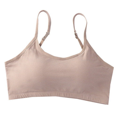 One-piece fixed latex pad, padded and enlarged beautiful back, anti-slip, covering bra, adjustable shoulder straps, threaded women's underwear