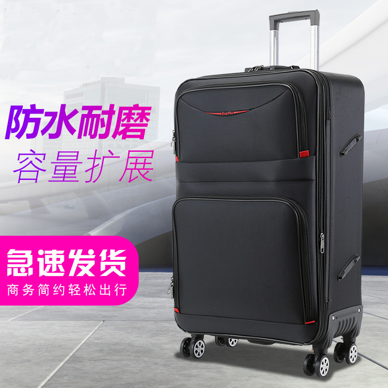 Luggage Suitcase for Men with Spinner Wheels, Student Oxford Cloth Combination Lock Travel Suitcase, Leather Suitcase, Trolley Case for Women, Anti-Theft and Waterproof