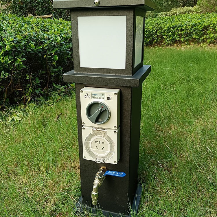 户外防水插座柱防雨开关水电桩房车营地充电桩供电箱庭院用水电