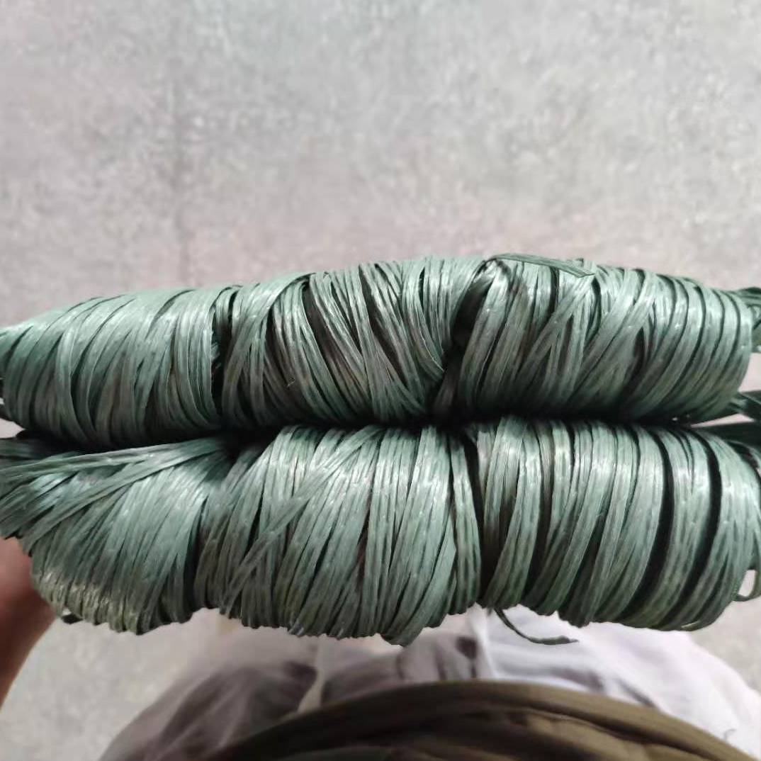 搭架子绑花卉塑料篾胶篾绳子扎带封口绳绿色绳子盆栽固定绳