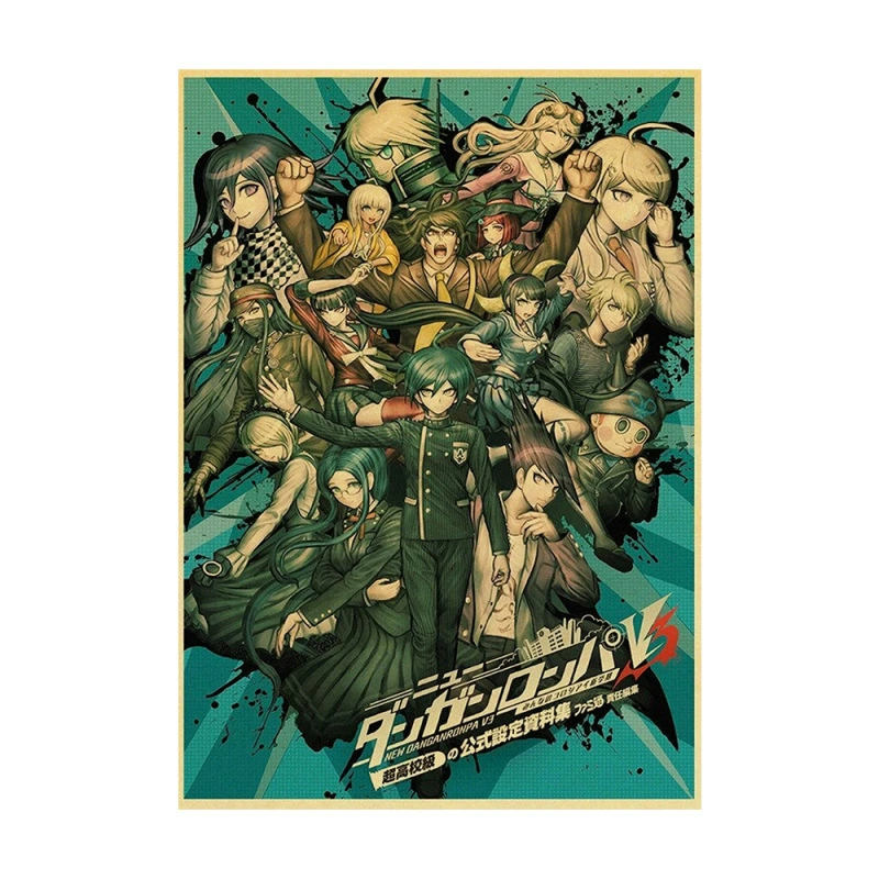 [亚马逊速卖通日本动漫Danganronpa 装饰画帆布画芯海报]