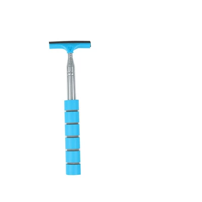 Car Rearview Mirror Wiper Stainless Steel Telescopic Scraper Window Glass Defogging Wiper Cleaning Car Wiper Blade (Car cleaning tools) - blue