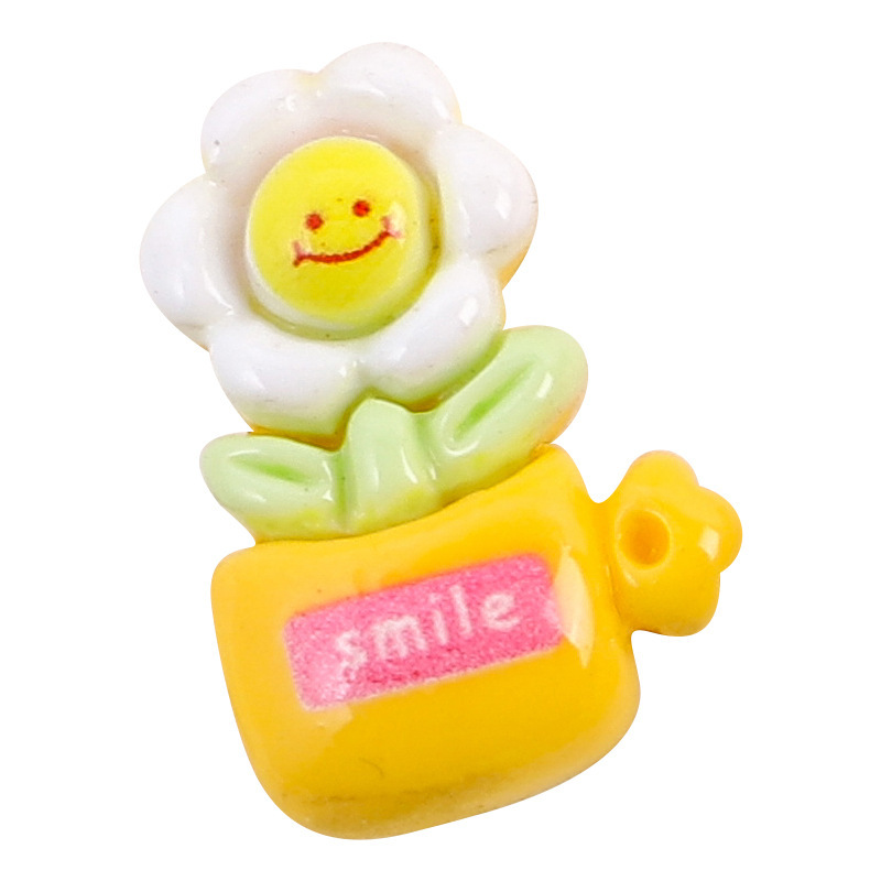 新しいかわいいサボテン植木鉢 diy クリーム接着剤携帯電話ケースヘアピンアクセサリー光沢のあるミニ手作りヘアピンステッカー|undefined