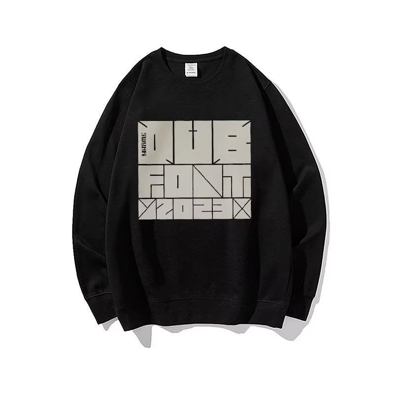 Felpa a maniche lunghe con collo rotondo da uomo in edizione coreana autunno 2023 Tendenza versatile Ricamo alla moda americana Raspo e_voghion.com
