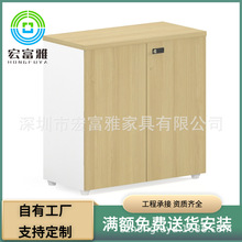 定制办公室文件柜子柜长条靠墙储物柜资料柜档案柜带锁书柜木质矮