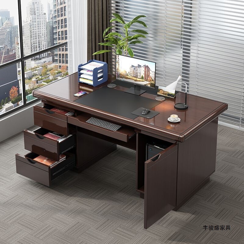 Fengjunsheng Desktop Computer Desk for Home Use, Simple Modern Office Desk for One Person with Drawer, Thickened Fengjunsheng Desktop Computer Desk for Home Use, Simple Modern Office Desk for One Person with Drawer, Thickened