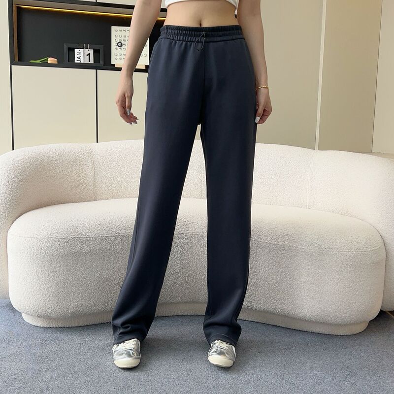 Women's High-Waisted Straight-Leg Pants, Slimming and Figure-Flattering, Versatile Modal Stretch Long Pants, Sporty and Casual, Leg-Lengthening, High-Waisted and Slimming