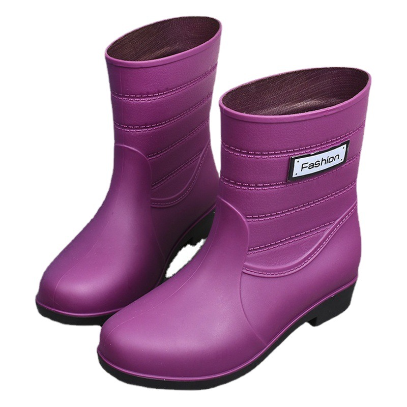 2021 new arrival rain boots women's adult water shoes rain boots short tube high tube women's fashion non-slip four seasons rubber shoes waterproof