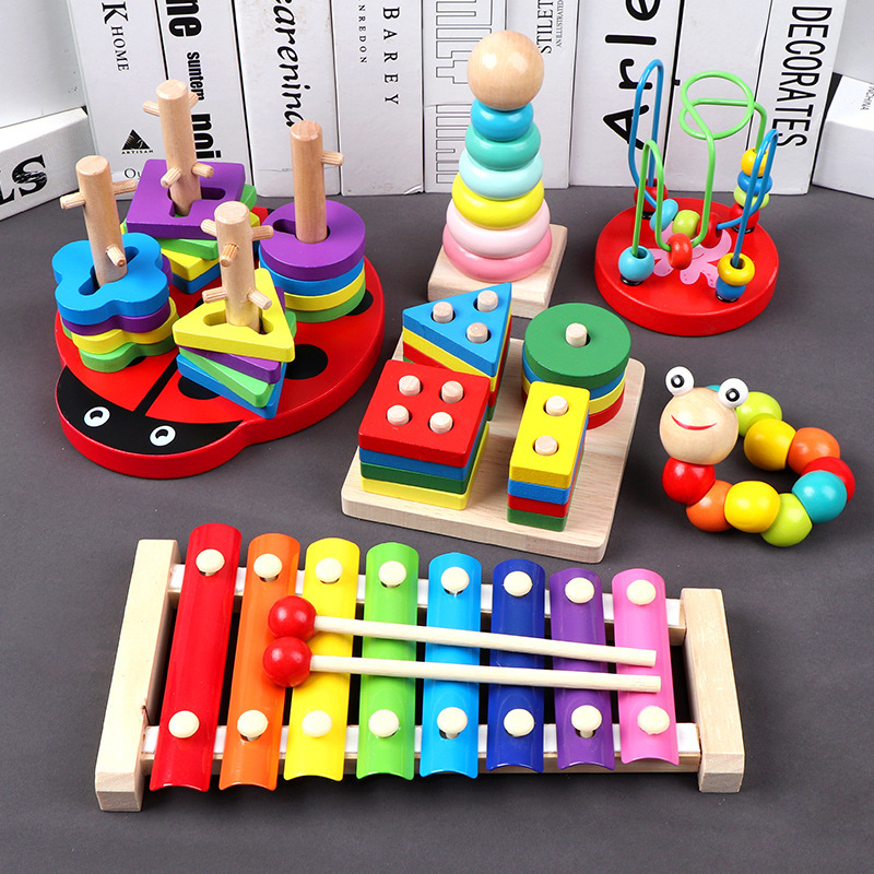 子供の子供の八音の手は小さい木琴の12ヶ月の音楽器の1-2-3歳の赤ちゃんの益智の早教のおもちゃを叩きます。|undefined
