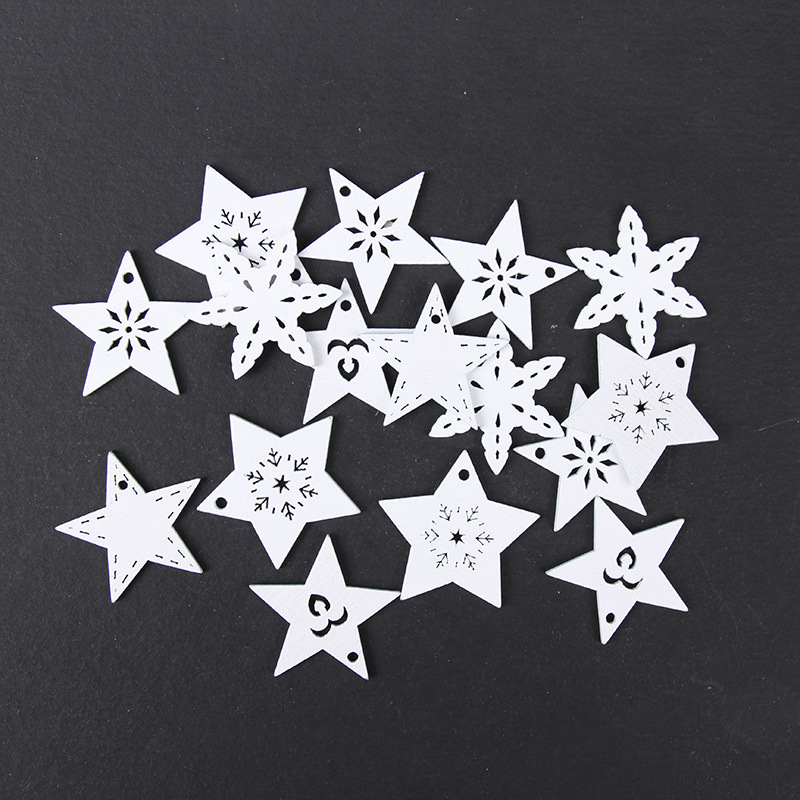 スポット工芸品diy木製クリスマスツリーペンダントホーム装飾ギフトアクセサリークリスマスペンダントカラー木製チップ|undefined