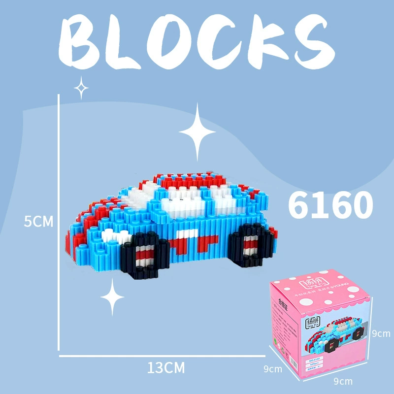 Cartoon Building Block Toy Set, Mini Constructor Doll, 9×9×9 cm, Assorted Character Designs