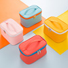 PU waterproof capacity portable Cosmetic Dual zippers Solid Storage bag multi-function Wash bag wholesale customized
