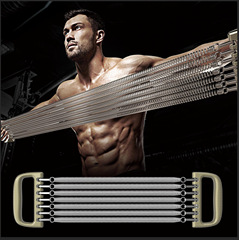 Metal Spring Resistance Band Chest Expander for Men, Home Fitness Equipment, Supine Sit-Up Assistance Device, Arm Exercise Training Equipment