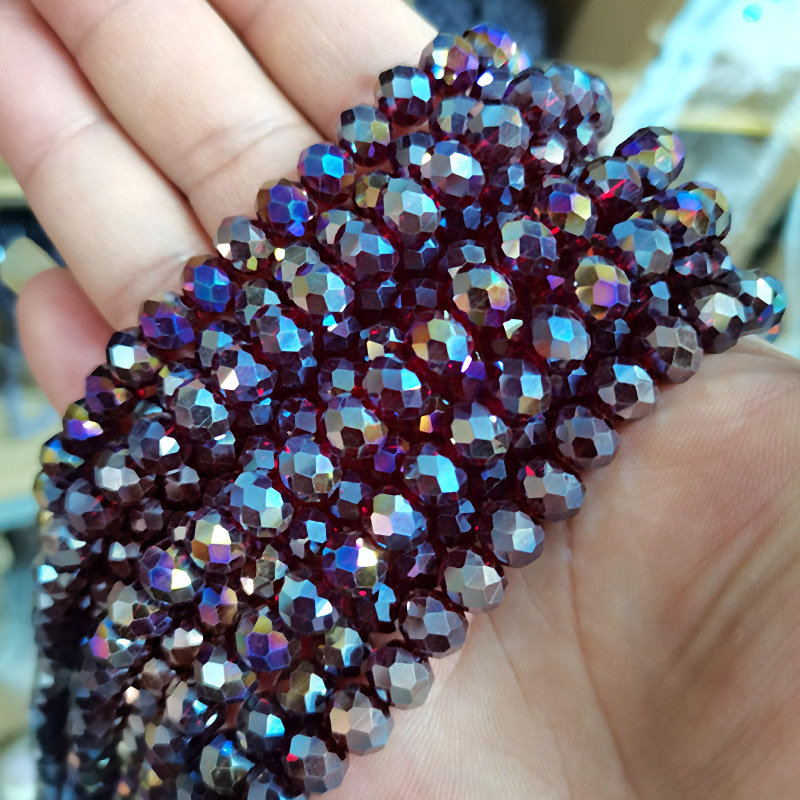 Honyun クリスタルフラットビーズ AB カラー diy ファセットガラスルースビーズ衣類アクセサリーブレスレットヘアアクセサリーアクセサリー