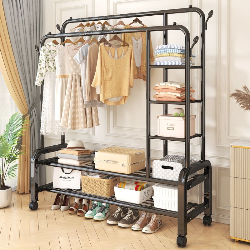 Combination Clothes Drying Rack for Shoes, Hats, and Quilts, Freestanding for Balcony or Bedroom, with Hooks for Clothes and Hats, Storage, Manufacturer, Export, Foldable