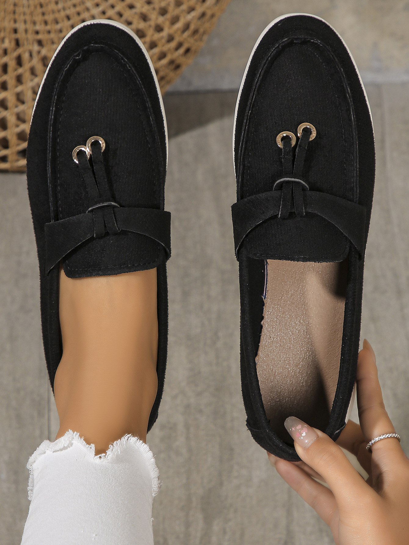 Women's Shoes suede flat soled large size low top single shoes _voghion.com