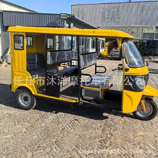 跨境工厂tuktuk嘟嘟车tvs 燃油三轮摩托车二排三排多人载客6人9人