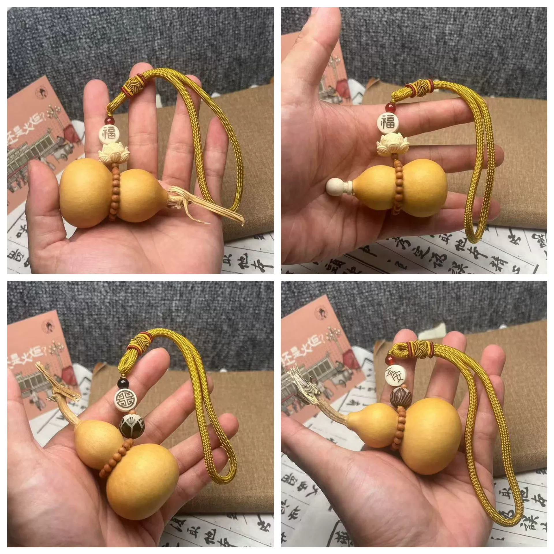 Автомобильный кулон ручной работы с дизайном тыквы для защиты дороги, орнаментом в виде тыквы для автомобиля, подвеской на зеркало заднего вида, украшением ручки, коллекционным предметом.