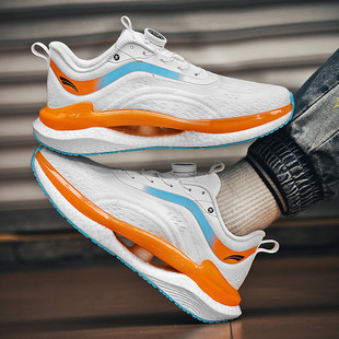 Spring Breathable Running Shoes Men's Trendy Shoes Casual high quality Fashionable Swivel Buckle Popcorn Shock Absorption Lightweight sneaker