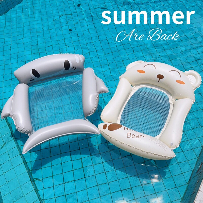 Cross-border parent-child floating bed, children's swimming float, four-tube enlarged PVC inflatable water lounger, floating adult bear float Cross-border parent-child floating bed, children's swimming float, four-tube enlarged PVC inflatable water lounger, floating adult bear float