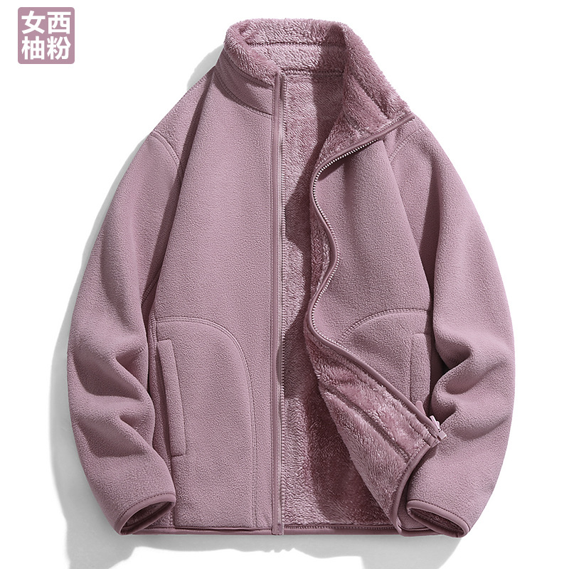 Cordero de cordero chaqueta de terciopelo de doble cara chaqueta de terciopelo de hombre y mujer chaqueta de moda de otoño y invierno de 2025 terciopelo de grano de oscilación hombre ocio