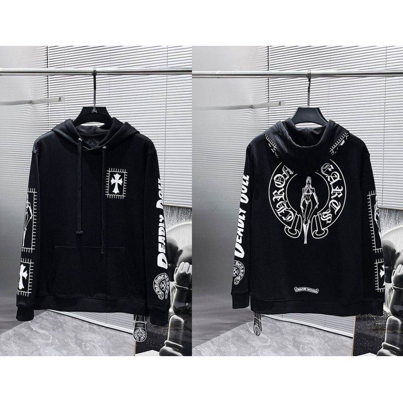 25ss正确版Chrome Hearts 克罗伈十字架连帽卫衣百搭潮流时尚批发|undefined
