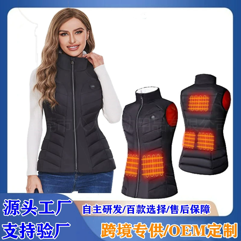 Эксклюзивная трансграничная поставка: жилеты с подогревом, USB-заряжаемые жилеты с подогревом, женские электрические жилеты для активного отдыха, терможилеты на флисовой подкладке