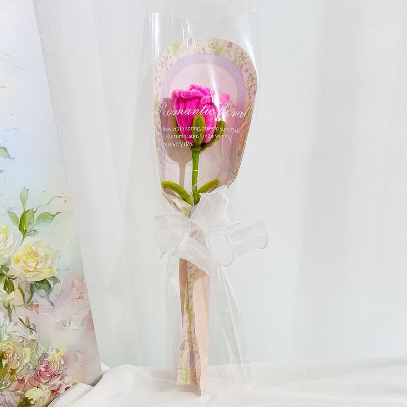 纯手工扭扭棒玫瑰花束成品仿真玫瑰单只花束七夕情人节送女友闺蜜|undefined