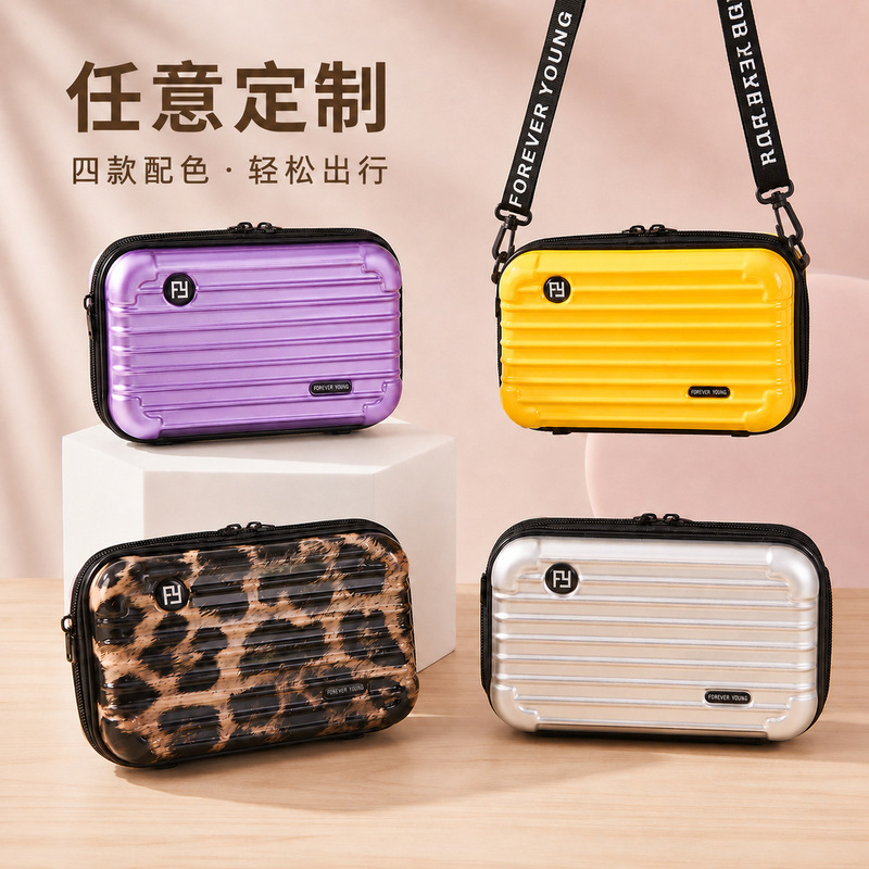 New Men's Clutch Bag, Women's Pc Hard Shell Portable Makeup Bag, Partitioned Coin and Cosmetics Storage Bag, Custom Logo