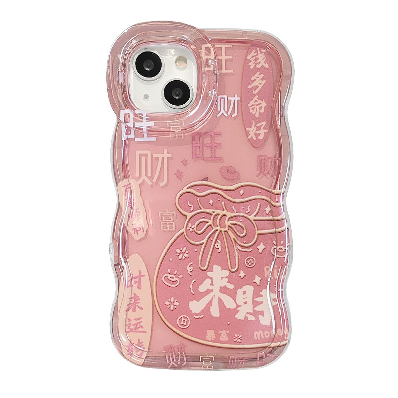 来财福袋适用苹果16promax手机壳iphone17透明硅胶15国风14双支架|undefined